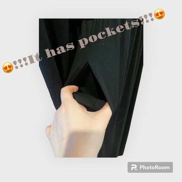 Zenana long black maxi dress and Cobalt Statement Necklace Set. Ready to Wear! - Picture 4 of 4